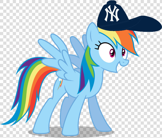 Transparent Yankees Hat Png   Rainbow Dash Excited  Png DownloadTransparent PNG