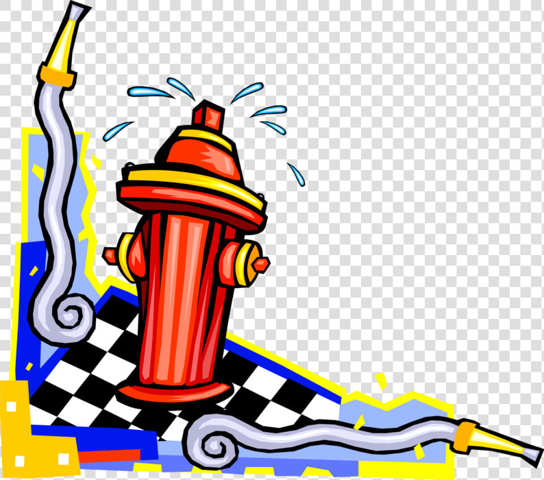 Vector Illustration Of Fire Hydrant Connects Firefighters   Illustration  HD Png DownloadTransparent PNG