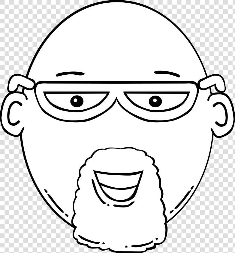 Man S Face From Worldlabel Clip Arts   Man With Eyeglasses Clipart Face Black And White  HD Png DownloadTransparent PNG