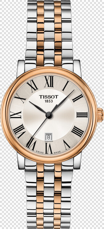 Tissot Carson Premium Lady Silver Diamond Set Dial   Tissot Watches Women  HD Png DownloadTransparent PNG