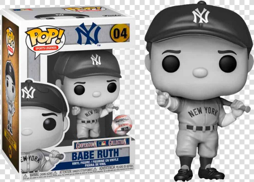 Babe Ruth Black  amp  White Funko Pop Vinyl Figure   Babe Ruth Funko Pop  HD Png DownloadTransparent PNG