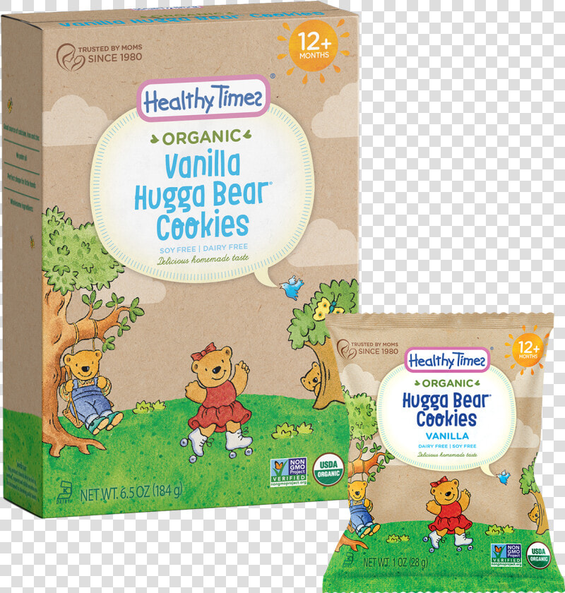 Vanilla Hugga Bear Cookies Image   Healthy Times Organic Honey Graham Bears  HD Png DownloadTransparent PNG