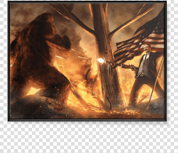 Teddy Roosevelt Vs Bigfoot   Teddy Roosevelt Bigfoot  HD Png DownloadTransparent PNG