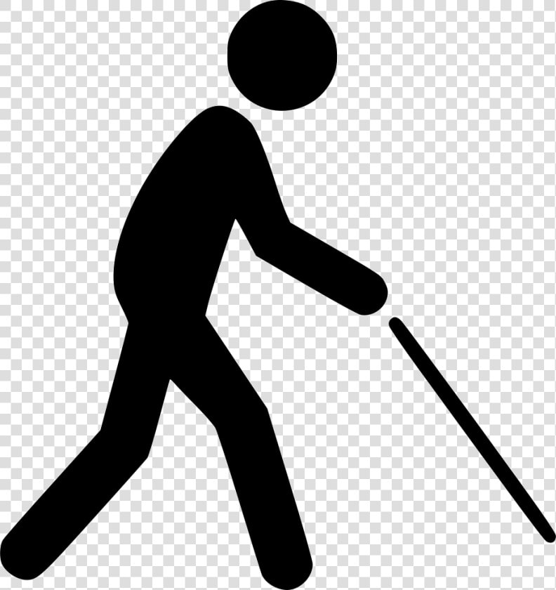 Transparent Blind Leading The Blind Clipart   Blind Man Silhouette Png  Png DownloadTransparent PNG