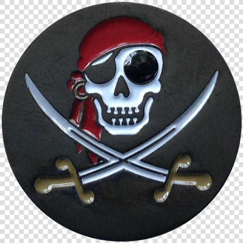 Jolly Roger Pirate Ball Marker  amp  Hat Clip  HD Png DownloadTransparent PNG