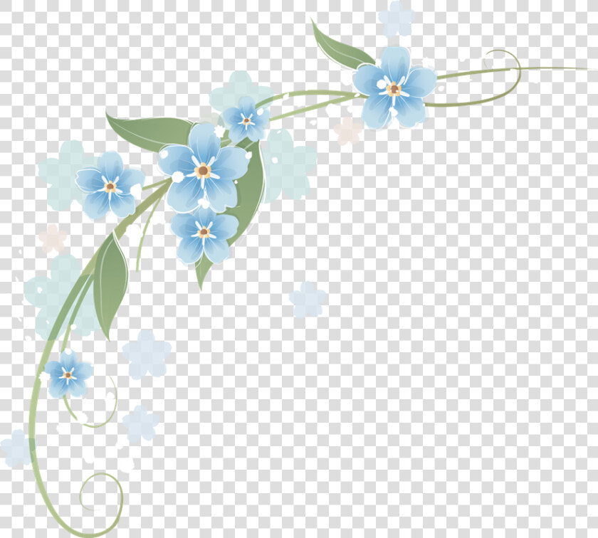 Flores Azules Png   Flores Azules Vintage Png  Transparent PngTransparent PNG