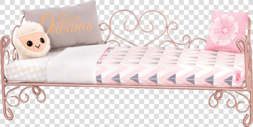 Sweet Dreams Scrollwork Bed For 18 inch Dolls   Studio Couch  HD Png DownloadTransparent PNG