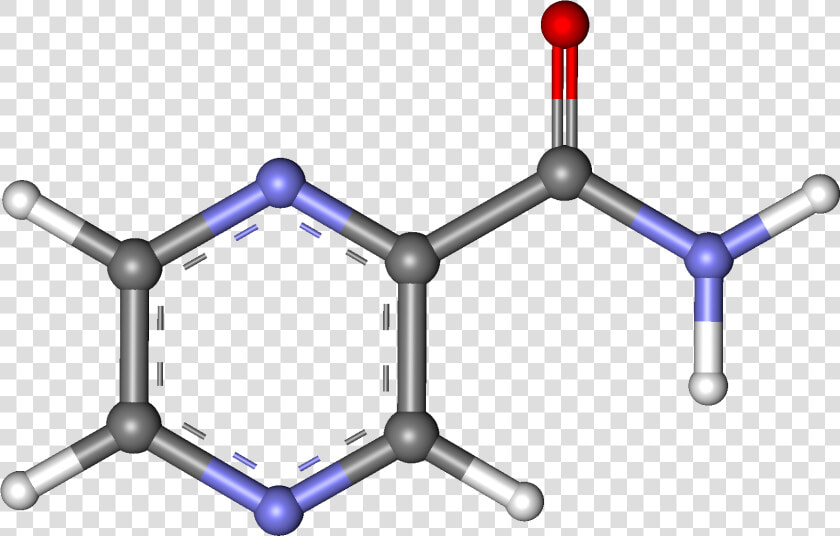 Pyrazinamide Ball And Stick   Phenylalanine Ball And Stick Model  HD Png DownloadTransparent PNG