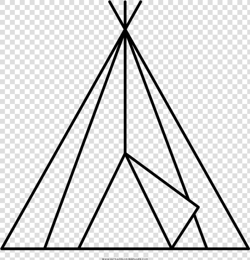 Teepee Coloring Page   Tipi Drawing  HD Png DownloadTransparent PNG