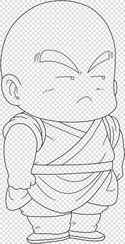 Krillin Line Art Drawing Dragon Ball   Dragon Ball Z Krillin Drawing  HD Png DownloadTransparent PNG