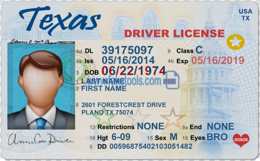 Texas Driver License Psd Template   Texas Driver  39 s License  HD Png DownloadTransparent PNG