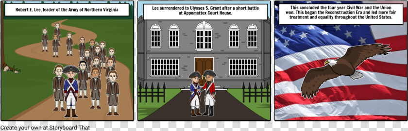 Lee  39 s Surrender At Appomattox Court House Storyboard  HD Png DownloadTransparent PNG