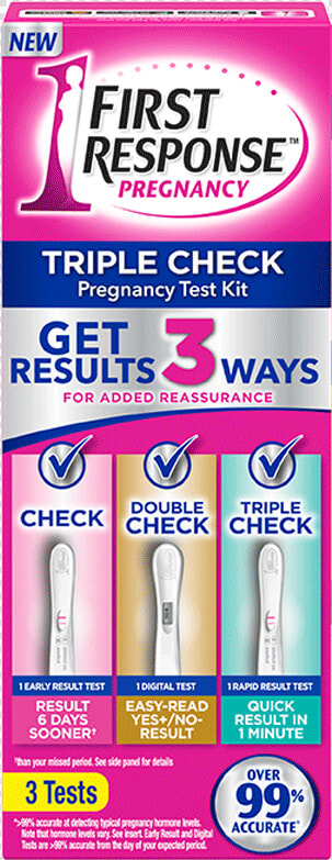 First Response Triple Check Pregnancy Test Kit  HD Png DownloadTransparent PNG