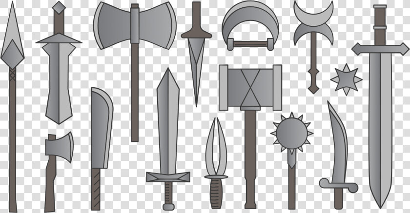 Melee Weapon Set Vector Graphics  HD Png DownloadTransparent PNG