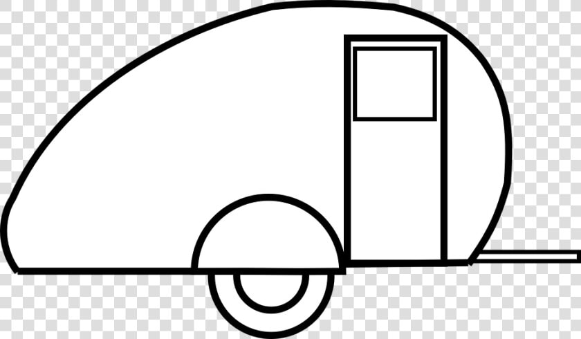 Camping Png Black And White   Teardrop Camper Clipart  Transparent PngTransparent PNG