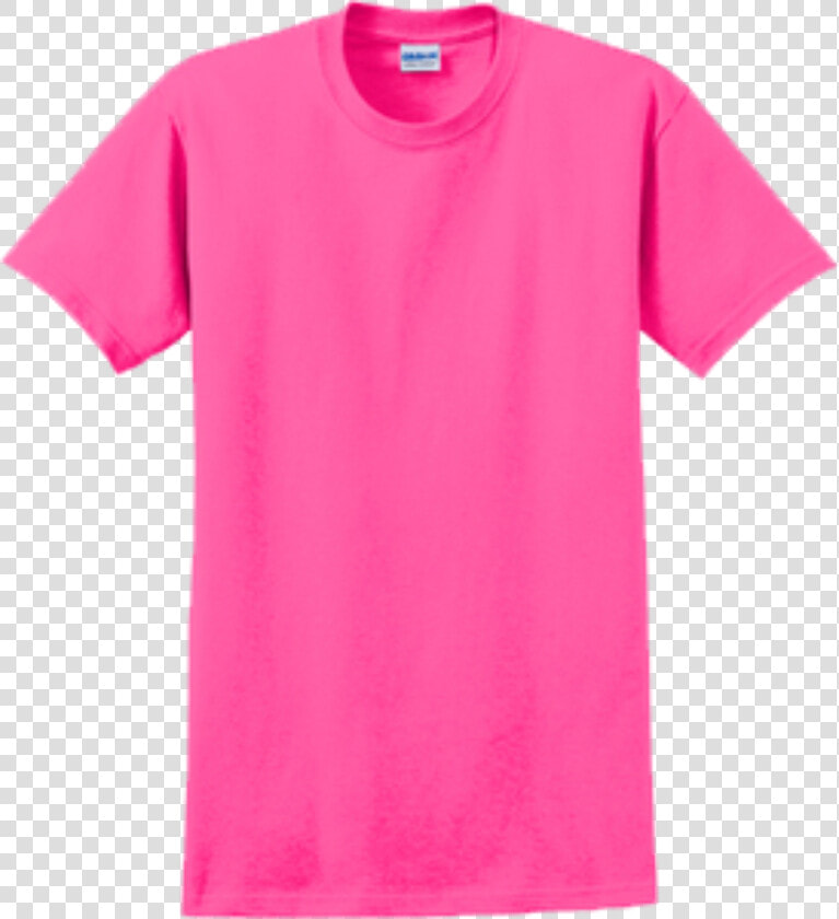 Safety Pink Short Sleeve T Shirt Front  HD Png DownloadTransparent PNG