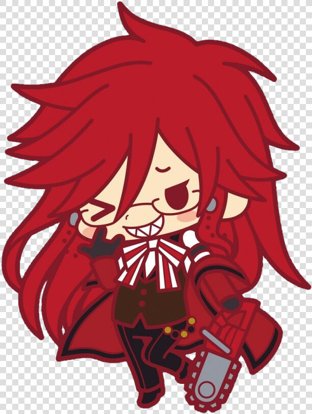 Black Butler  Kuroshitsuji  And Grell Image   Grell Black Butler Chibi  HD Png DownloadTransparent PNG