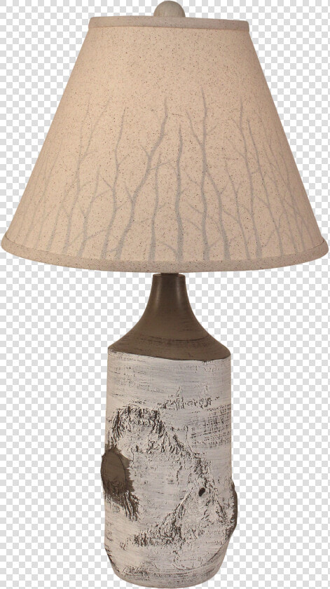 Birch Table Lamp With Branch Silhouette Shade   Lamp  HD Png DownloadTransparent PNG