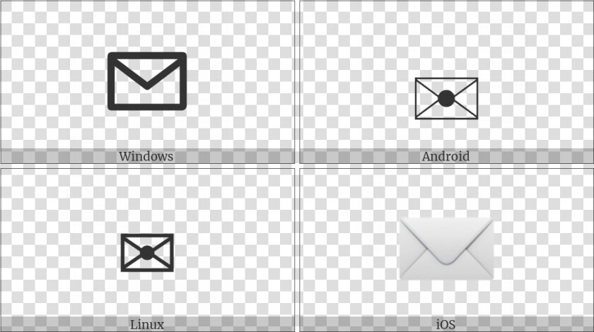 Envelope On Various Operating Systems   Ascii Envelope  HD Png DownloadTransparent PNG