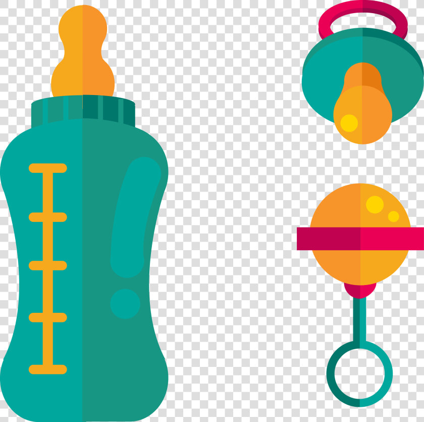 Infant Baby Bottle Pacifier Euclidean Vector   Pacifier Baby Bottle Vector  HD Png DownloadTransparent PNG