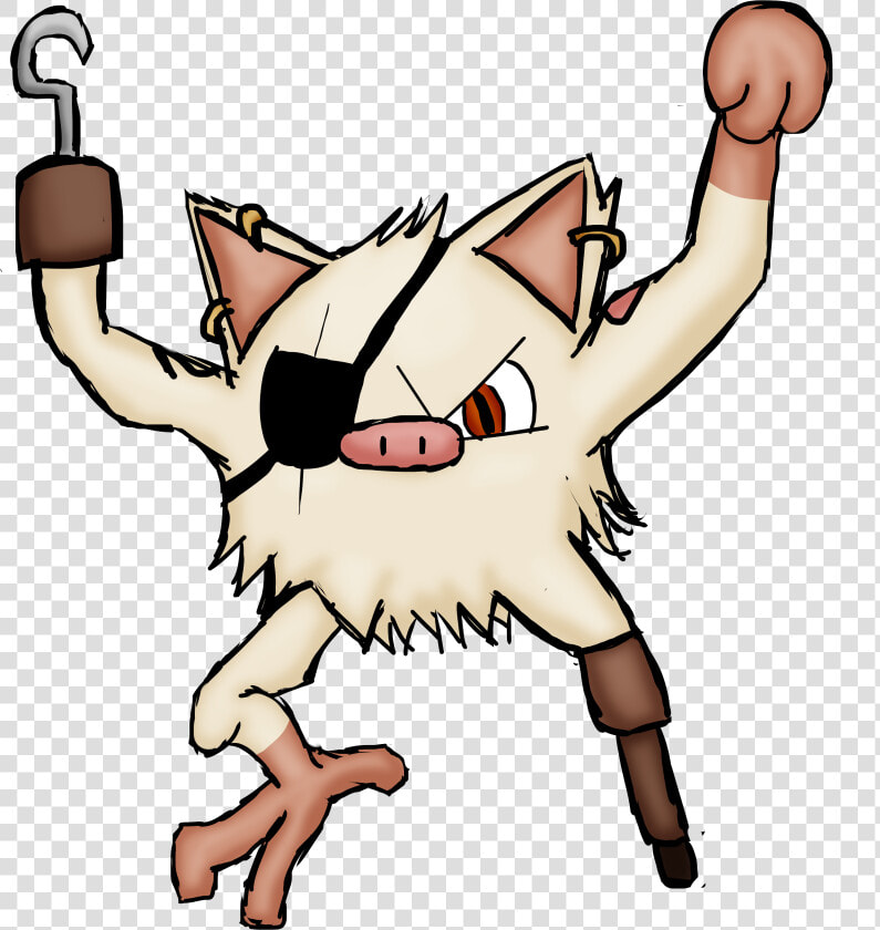 Mankey Pokemon Kanto Pirate Original 150 Pokemon Digital   Cartoon  HD Png DownloadTransparent PNG