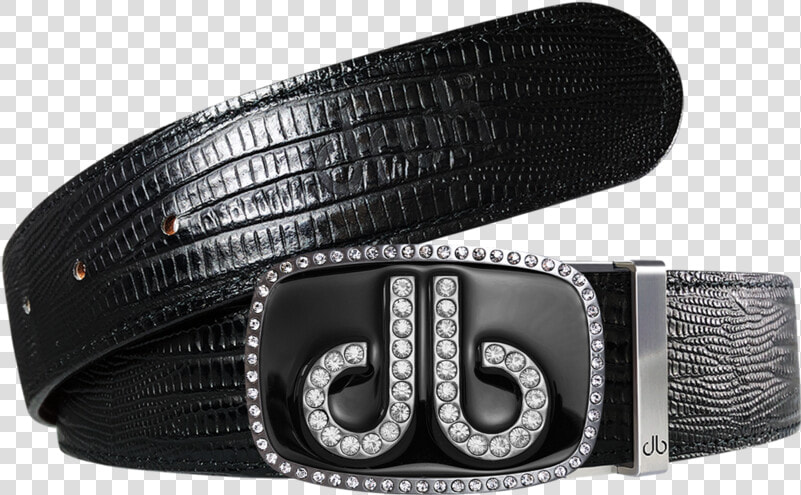 Black Lizard Texture Leather Belt With Black Diamante   Belt  HD Png DownloadTransparent PNG