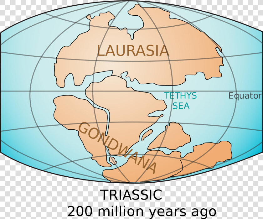 In The M   Pangea Laurasia Y Gondwana  HD Png DownloadTransparent PNG