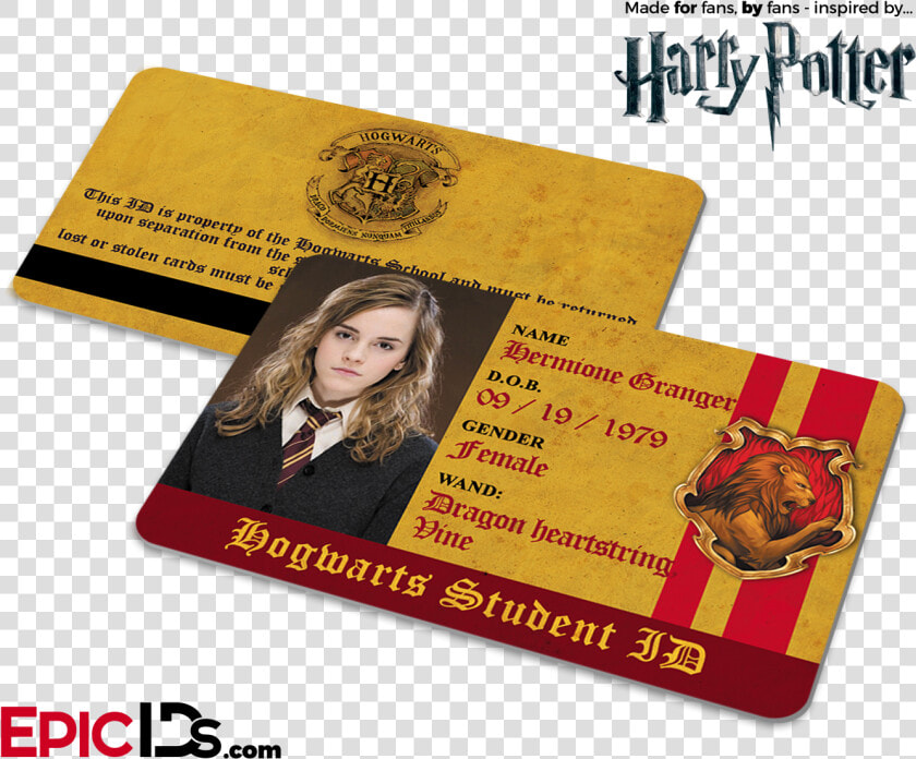 Harry Potter Inspired Hogwarts Student Id   Harry Potter Id Card  HD Png DownloadTransparent PNG