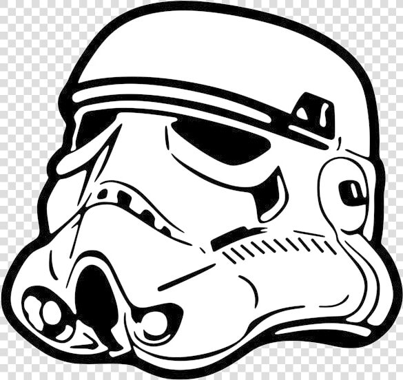 Stormtrooper Star Wars Helmet Drawing At Free For Transparent   Black And White Stormtrooper Helmet  HD Png DownloadTransparent PNG