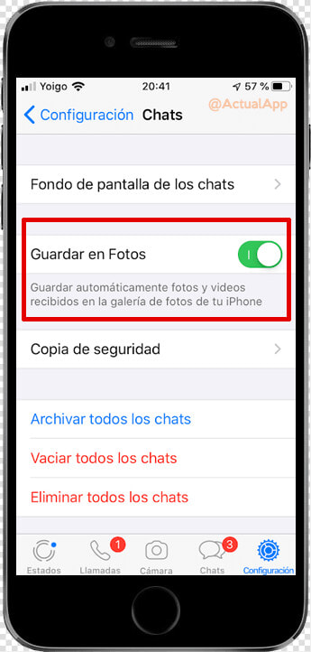 Guardar Fotos Whatsapp Automáticamente   Iphone  HD Png DownloadTransparent PNG