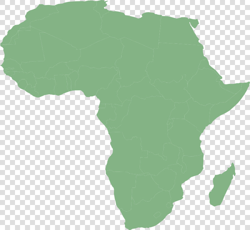 Map Of Africa With Countries In Cylindrical Equal Area   Map Of Africa With Kenya Highlighted  HD Png DownloadTransparent PNG