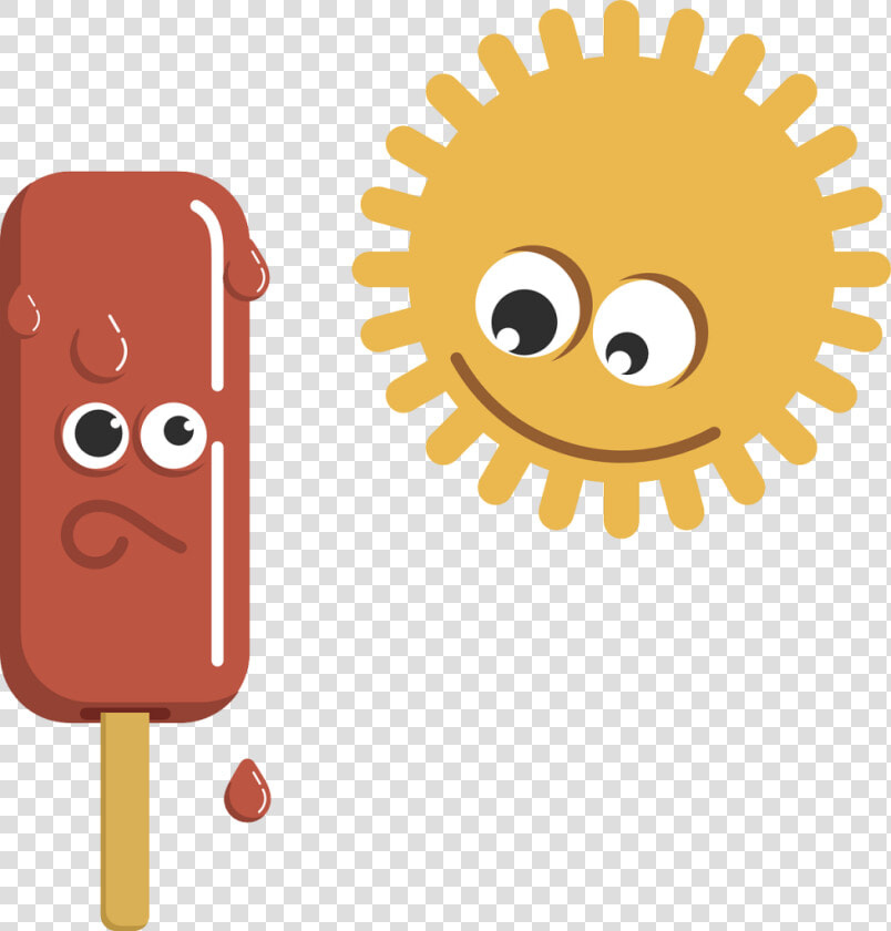 Melting Popsicle Sun   Melting Popsicle Clipart  HD Png DownloadTransparent PNG