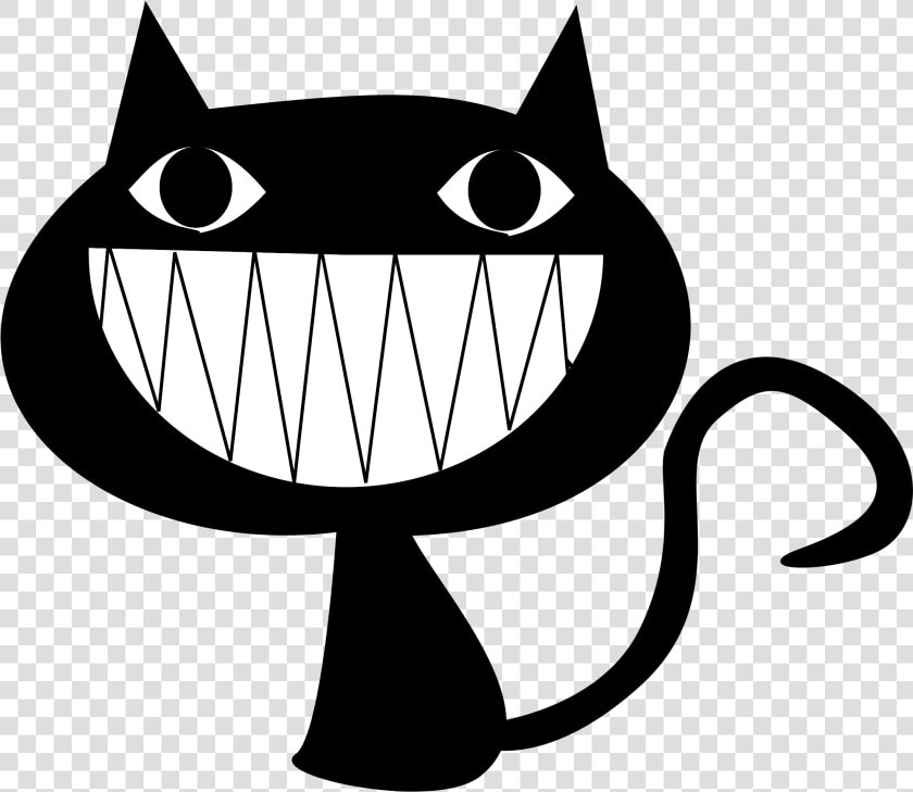 Cat Smile Medium 600pixel Clipart  Vector Clip Art   Black Cat Png Cartoon  Transparent PngTransparent PNG