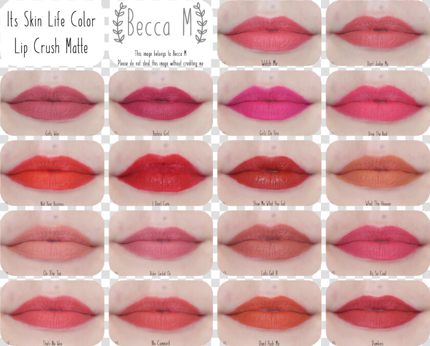 It  39 s Skin Lip Crush Matte Swatch  HD Png DownloadTransparent PNG