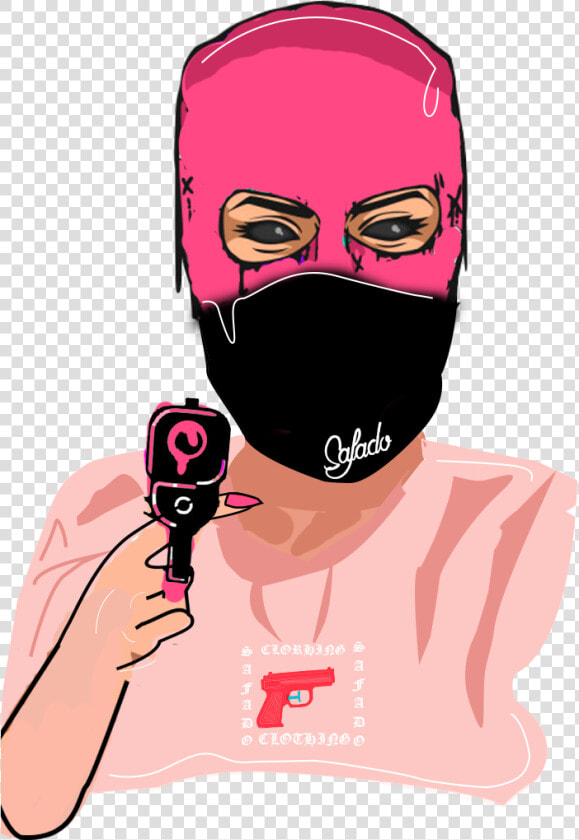 Collection Of Free Drake Drawing Pop Art Download On   Cartoon Girl With Ski Mask  HD Png DownloadTransparent PNG