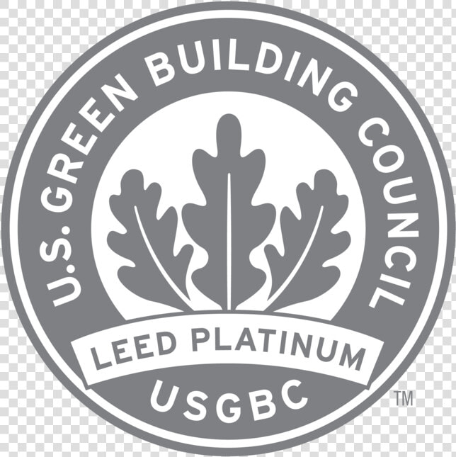 Usgbc Platinum Gray   Leed Platinum Certification Logo  HD Png DownloadTransparent PNG