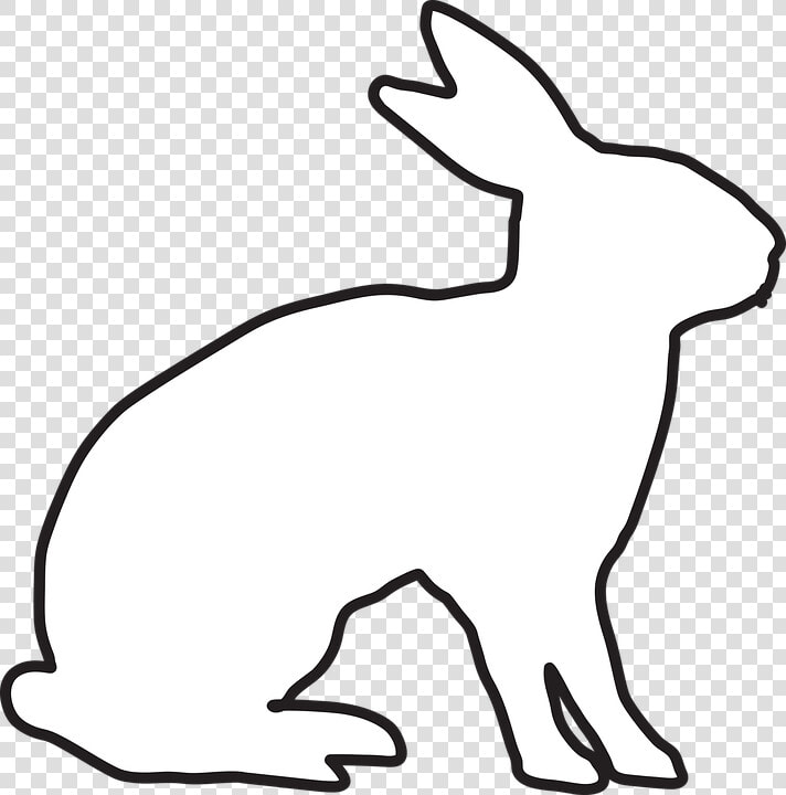 Rabbit  Animal  Bunny  Hare  Ears  Easter Holidays   Rabbit Silhouette Black On White  HD Png DownloadTransparent PNG