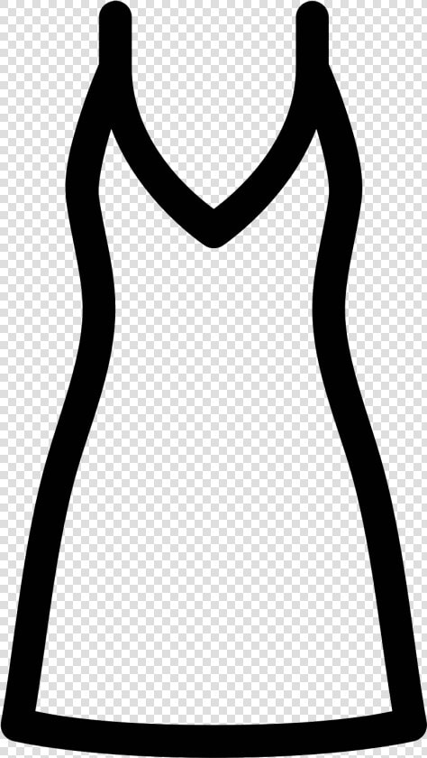 Dress Clipart Icon   Dress Picture Black And White  HD Png DownloadTransparent PNG