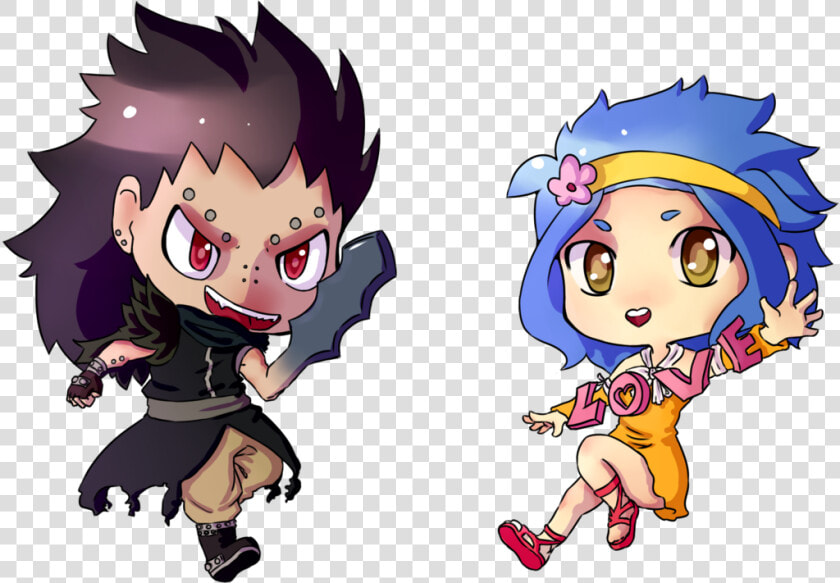 Fairy Tail Gajeel And Levy Chibi  HD Png DownloadTransparent PNG