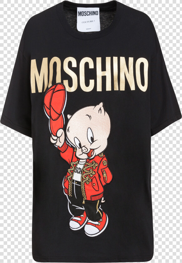 Transparent Konan Png   Moschino Porky Pig T Shirt  Png DownloadTransparent PNG