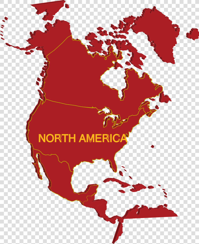 Map  North  America  Geography  Canada  Usa  Mexico   Continent Clipart North America  HD Png DownloadTransparent PNG