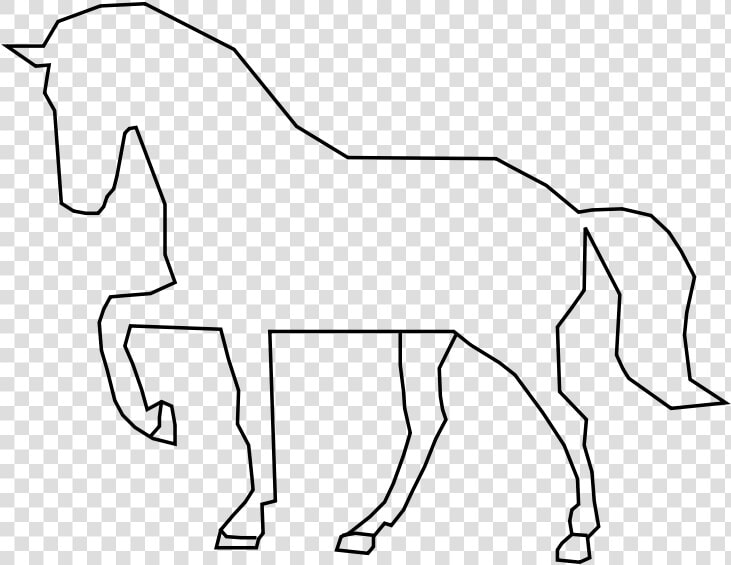 Horse Pony Silhouette Clip Art   Pony Outline  HD Png DownloadTransparent PNG