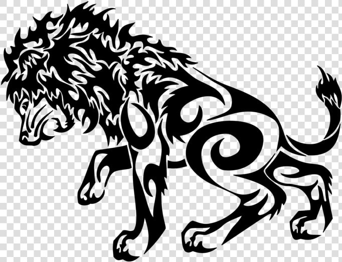 Lionhead Rabbit Tiger Tattoo Tribe   Tribal Lion Transparent  HD Png DownloadTransparent PNG