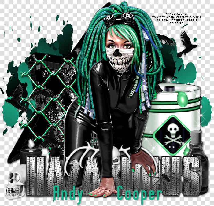 Bonus Tube Called Skull Cyber Goth By Andy Cooper   Graphic Design  HD Png DownloadTransparent PNG