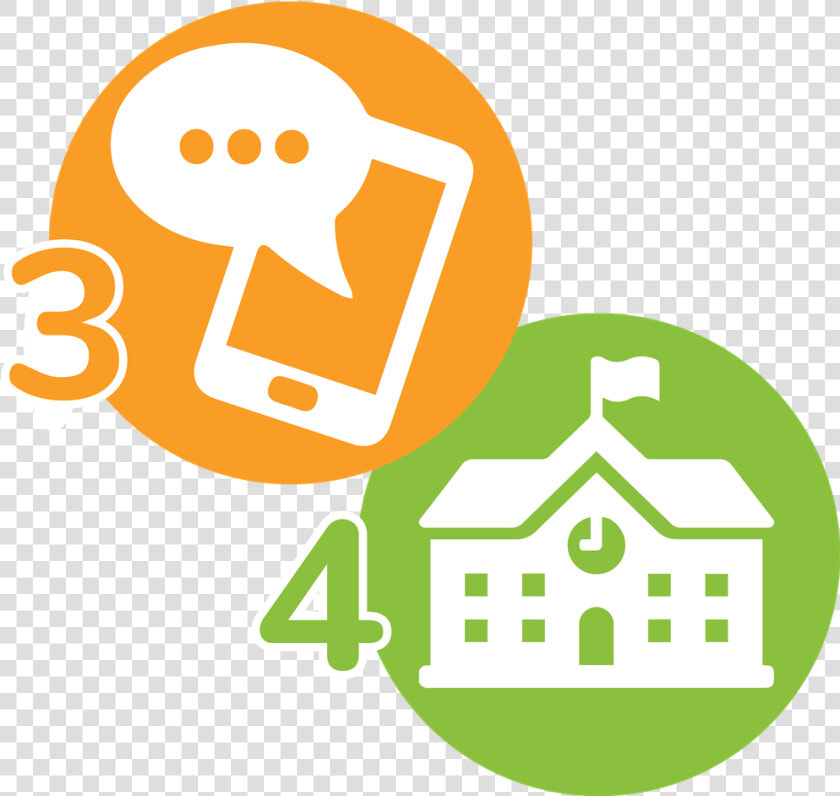 Numbers 3 And 4  Notification Icon And School Icon   Transparent School Logo Png  Png DownloadTransparent PNG