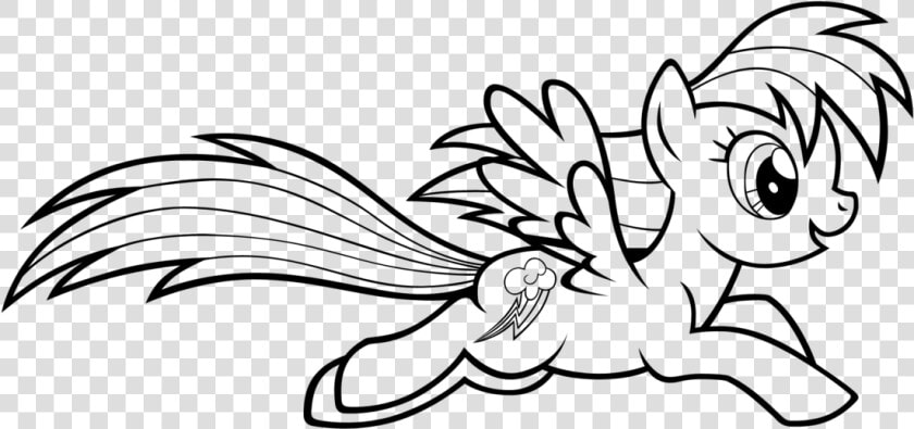 Free Download Rainbow Dash Coloring Pages   My Little Pony Coloring Rainbow Dash  HD Png DownloadTransparent PNG