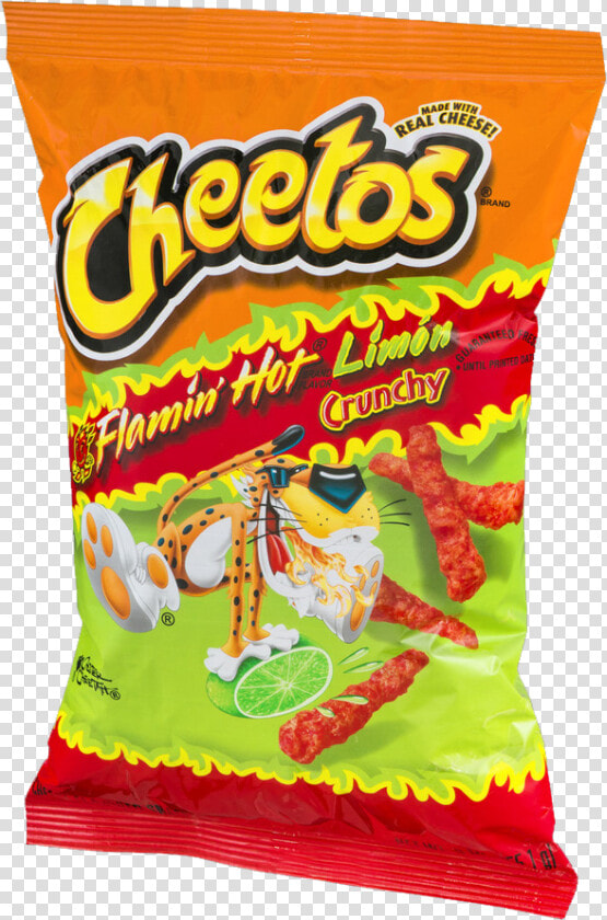 Flaminhotlimon   Cheetos Crunchy Flamin Hot Limon Cheese Flavored Snacks  HD Png DownloadTransparent PNG