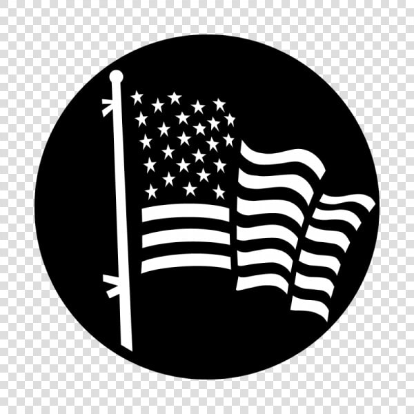 Transparent Usa Flag Black And White Png   Circle Black And White American Flag  Png DownloadTransparent PNG