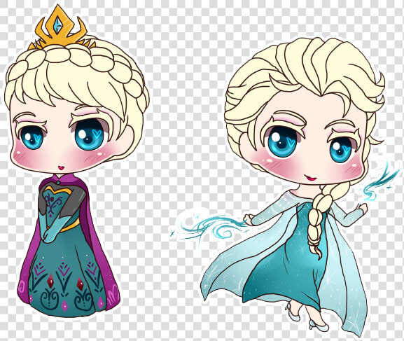 Chibi Elsa By Rugi   Elsa And Anna Drawing Easy  HD Png DownloadTransparent PNG