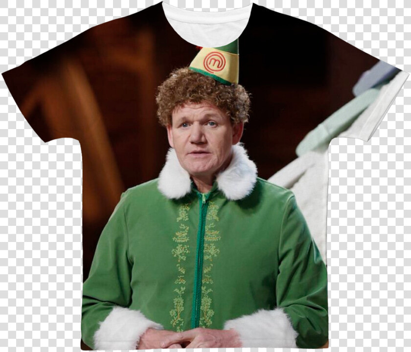 Gordon Ramsay Dressed As Buddy The Elf ﻿classic Sublimation   Gordon Ramsay Merry Christmas  HD Png DownloadTransparent PNG